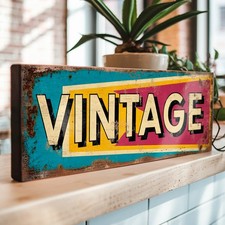 VINTAGE Wood Shop sign –