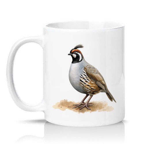 Quail bird unisex 11oz ceramic - bird,