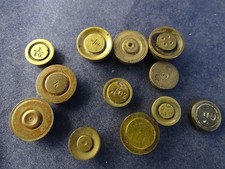 12 Antique Brass Weights, Various Sizes, Centre Pieces of Cup Weight Sets