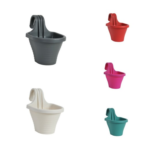 Hanging plastic flower bucket - flower,