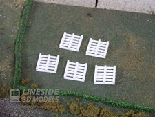 5x 1:48 Scale O Gauge Wooden