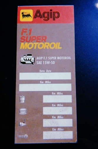 Agip super motor - f.1, oil