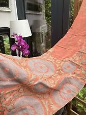 Antique 1920s Cotton Voile Fabric With Embroidery Fragment Fabric