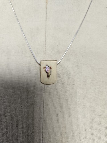 Silver necklace shibayama - &,