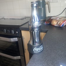 Genuine Coca Cola Coke Bottle Chrome Counter Clamp Bar Mounted Pub Bottle Opener