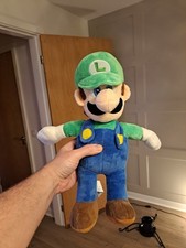 Genuine Super Mario Bros Luigi Plush Teddy 15 Inch -  Mint Condition