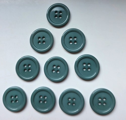 Teal colour four hole round - teal,