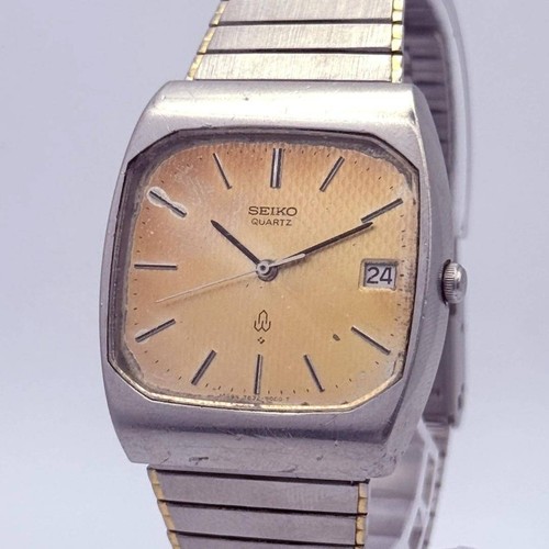 Seiko working gold dial date - seiko,