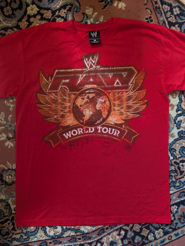 Wwe raw world tour shirt - raw,