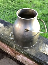 Vintage Stainless Steel Milking / Milk Churn Bucket/ Pail
