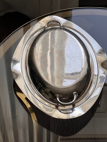 Vintage silver plated oval - vintage,