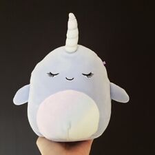 Squishmallows Naomi The Narwhal Purple Rainbow 8" Plush Kellytoy Soft Toy Teddy