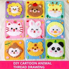 DIY Embroidery Doll Set Cartoon Animal Felt Sewing Kit  with Sticker Sewing