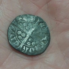 Silver Hammered Penny Coin