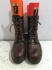 Bronx brown womens UK 10 euro 44 leather ankle lace up boots shoes - PJ