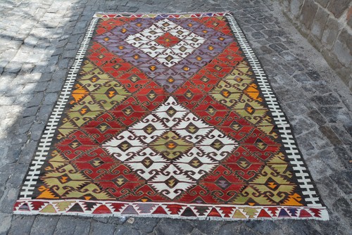 Vintage kilim rug 3x8 - vintage, 5,3x8,1