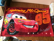 Rare Disney Character World Cars Lightning McQueen 95 Racing Rug/Mat 70 x 44.3cm