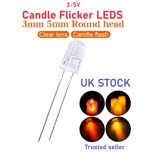 3mm 5mm flickering candle led - flickering,