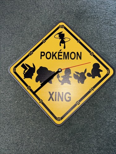 Pokemon xing metal wall - pokemon, clock