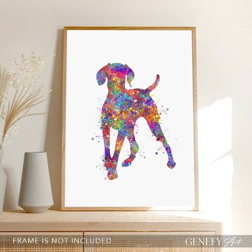Hungarian vizsla watercolour - hungarian,