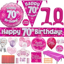 Pink 70th Birthday Decorations
