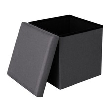 Home Small Fabric Ottoman - Grey