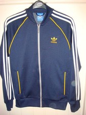 ADIDAS ORIGINALS SUPERSTAR TRACKSUIT TOP TRACK JACKET - BLUE - MEDIUM -G89