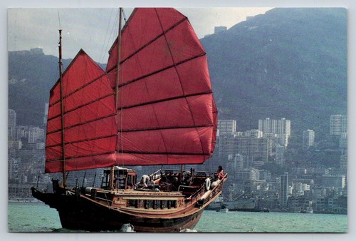 Hong kong harbor junk - kong, boat