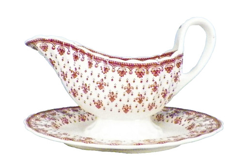 Spode fleur lys - gravy, boat