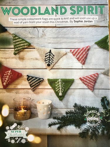 Xmas bunting knitting - bunting,