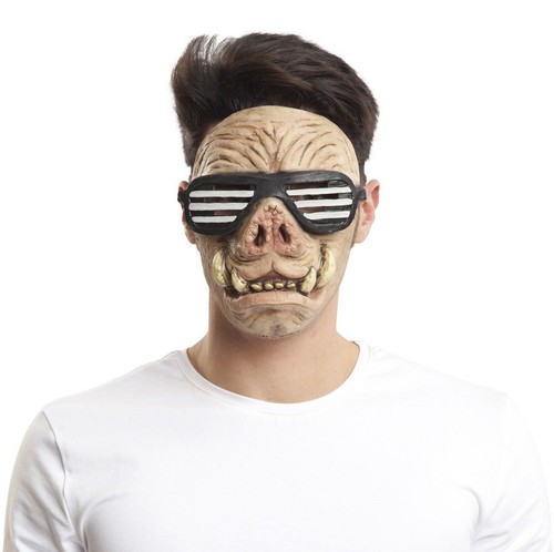 Latex face biker boar - mask, pig