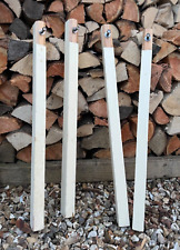 4x Square Cream Wooden Table Legs with Nuts & Bolts 70cm Height - FREE DELIVERY