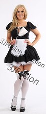 Women Sexy French Maid Adult Uniform Fancy Dress Costume Outfit FREE POST (CL)