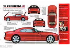 1998 TVR CERBERA SPEC SHEET /