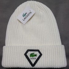 Lacoste Beanie White New With
