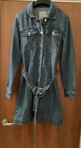 Denim dress with belt - dress,