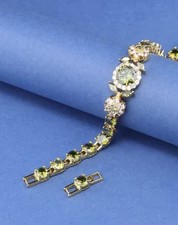 Peridot  Olive Green White