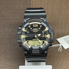 Casio HDC-700-9A Analog Digital Men's Black Resin Stopwatch TELEMEMO Alarm Watch