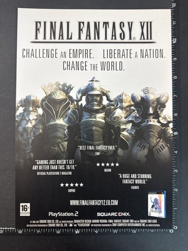 Final fantasy xii - final, 8x11"