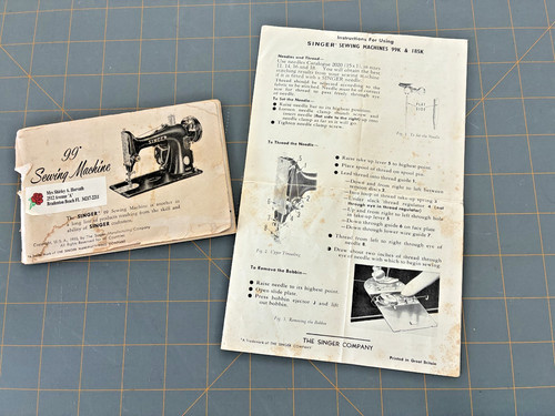 1955 singer sewing machine - singer,