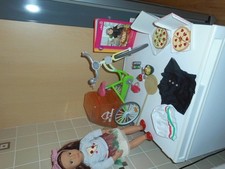 Our Generation bundle doll francesca with pizza delivery bike & accessories vgc