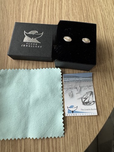Silver groatie buckie - groatie, earrings