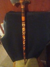Hand carved Wood Walking Stick
