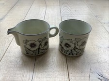 HORNSEA LANCASTER VITRAMIC CORNROSE MILK JUG & SUGAR BOWL