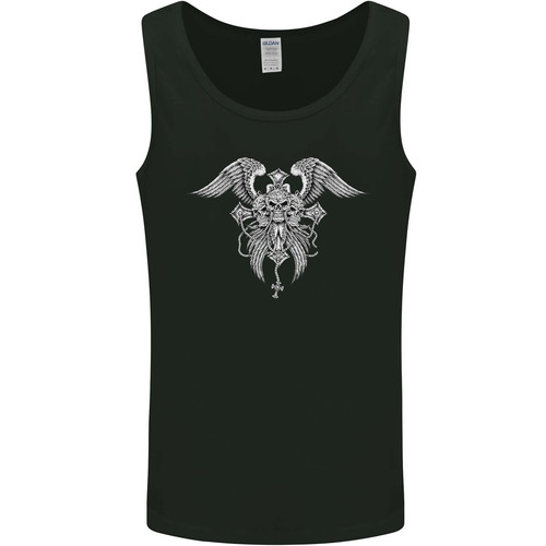 Cross skull wings gothic biker - cross,