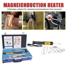 1100W Ductor Hand Held Magnetic Induction Heater Kit Flameless Heat 8 Coils NEW