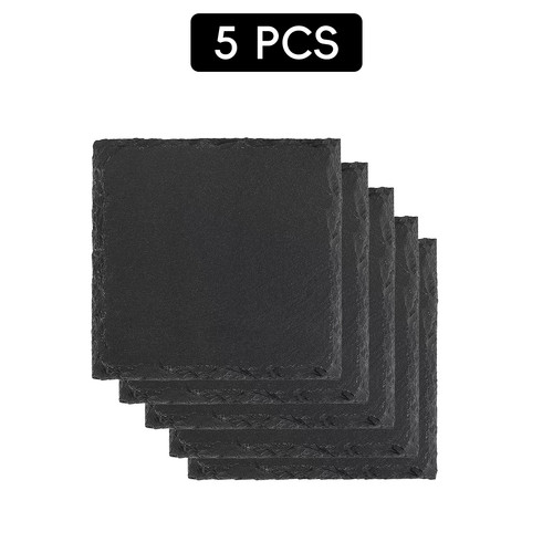 5pcs slate coaster - coaster, heat