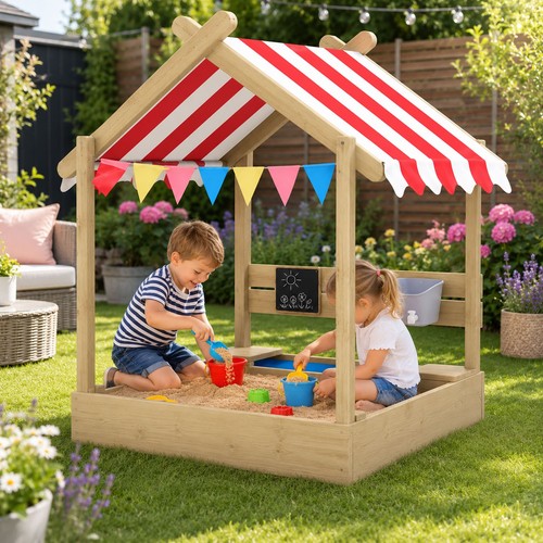 Neo wooden sandbox canopy - sandbox, kids