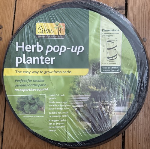Herb pop planter - herb, pop-up