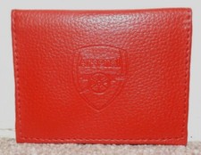 NEW RED ARSENAL EMBOSSED CREST TICKET HOLDER TRAVEL ID MEDICAL CARD WALLET 